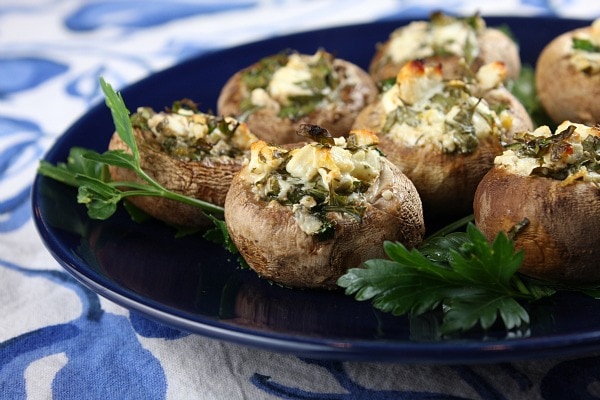 Stuffed Mushrooms with Feta and Dill