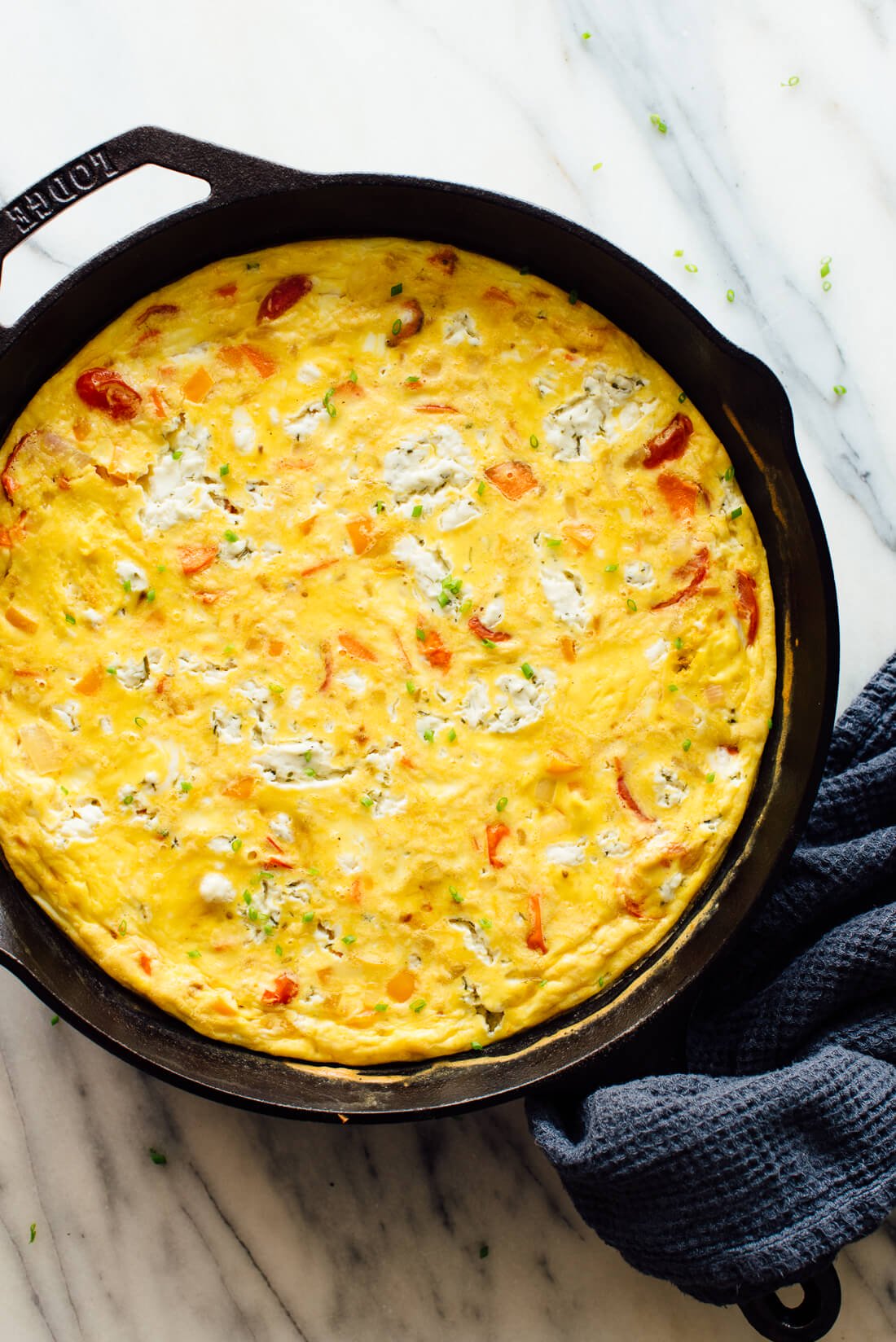 Roasted Potato, Onion, and Smoked Cheese Frittata