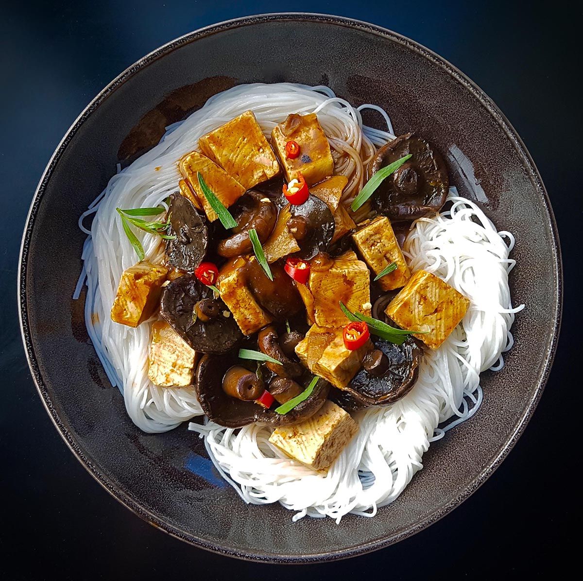 Braised Tofu and Vegetables with White Wine and Tarragon