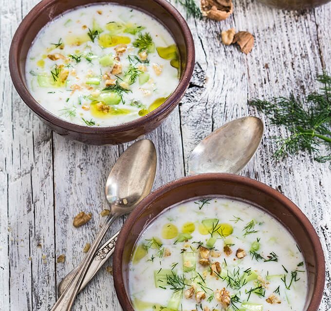 Cold Yogurt Cucumber Soup Vegetarian Recipes