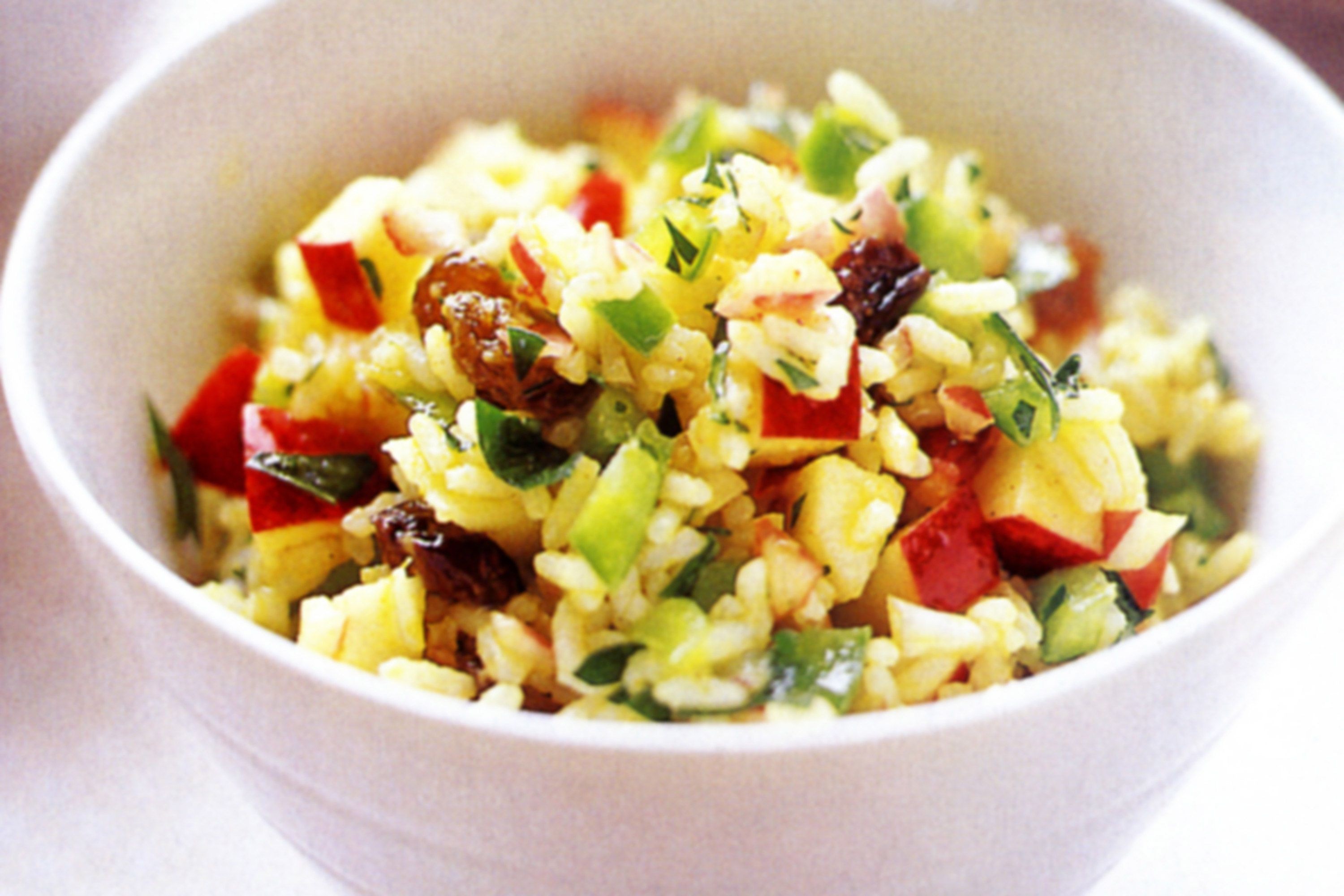 Curried Rice Salad with Apples and Cashews