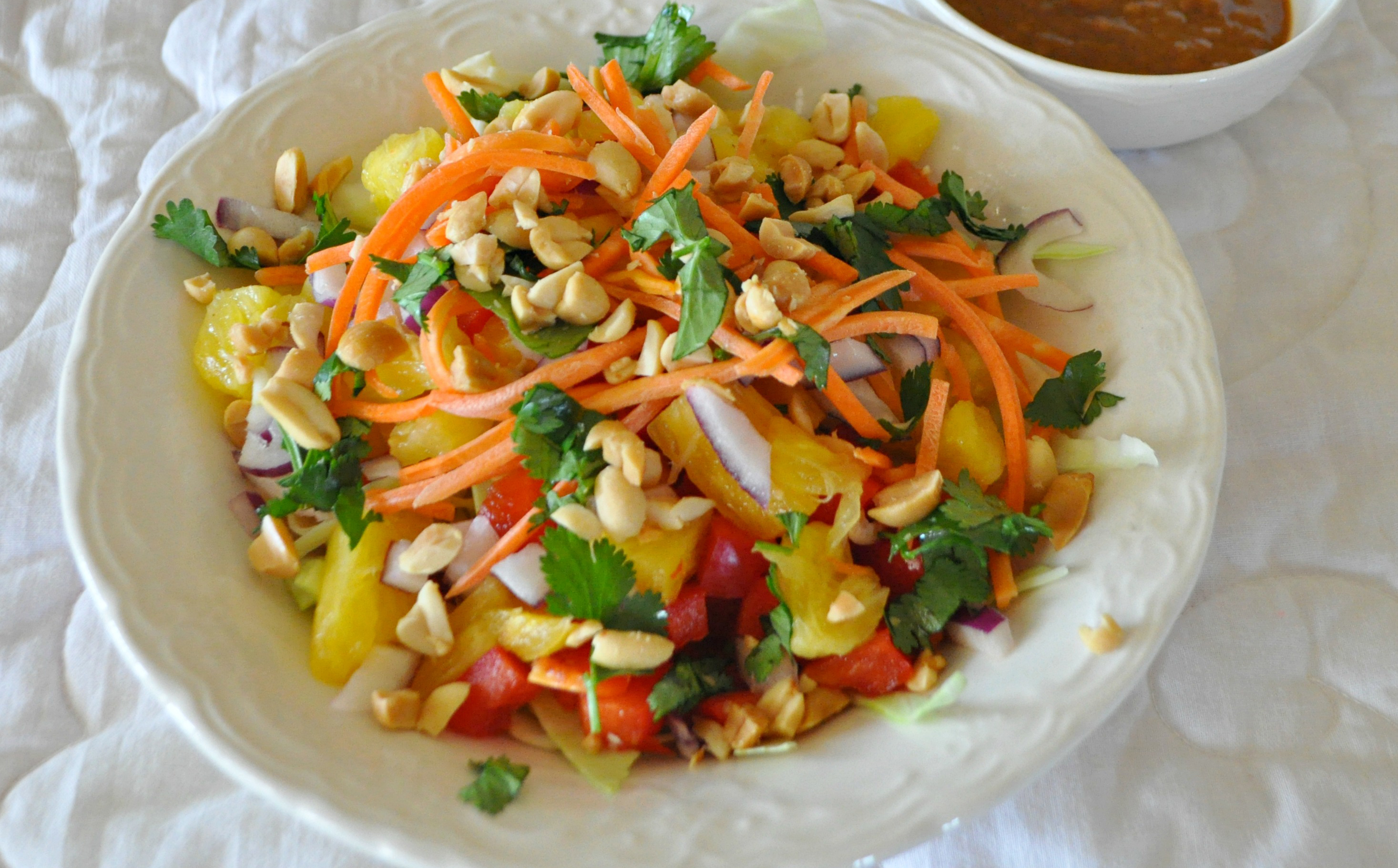 Indonesian Salad with Spicy Peanut Dressing