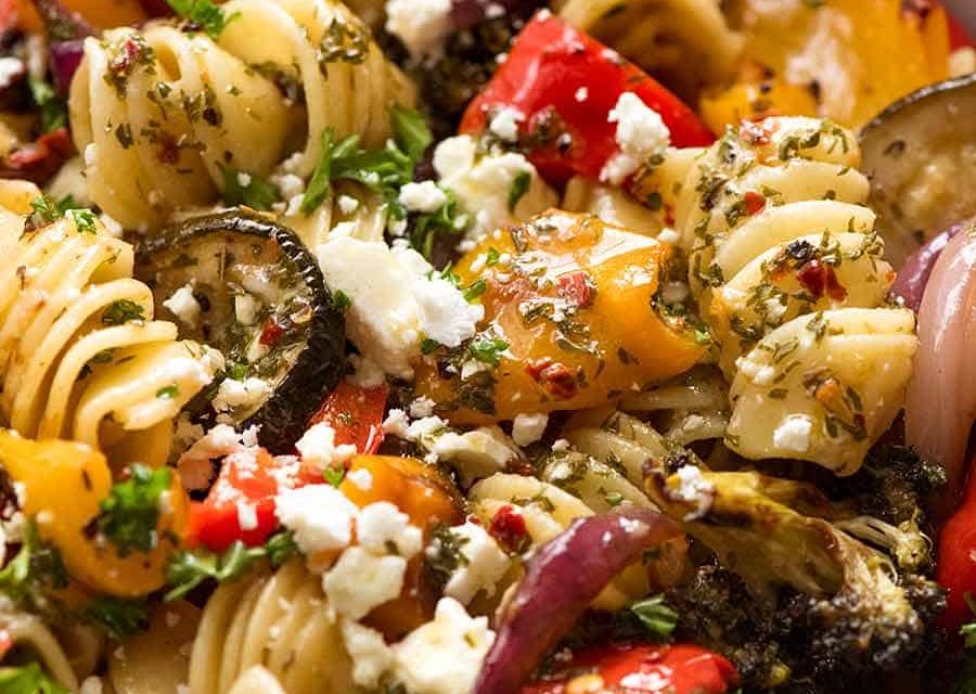 Marinated Pasta and Vegetable Salad Vegetarian Recipes