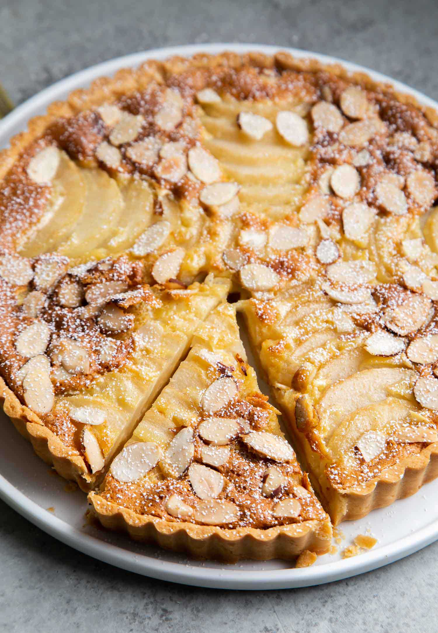 Pear Tart with Almond Nut Crust | Dessert | Vegetarian Recipes
