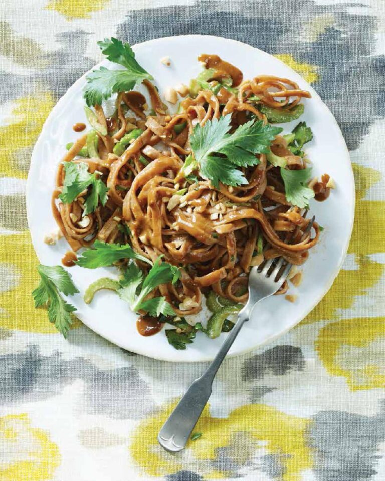 PEANUT NOODLES WITH CRUNCHY CELERY Vegetarian Recipes