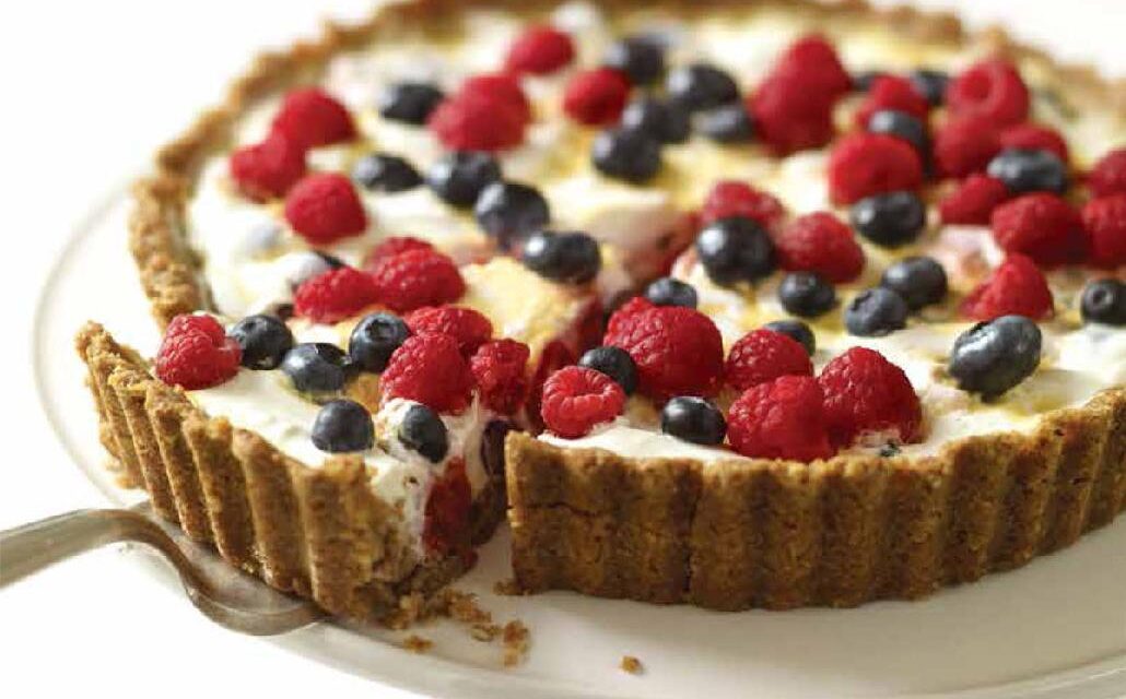 FRESH BERRY TART WITH TOASTED NUT CRUST