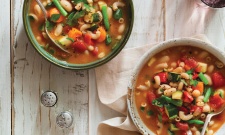 Roasted Red Pepper Minestrone Soup