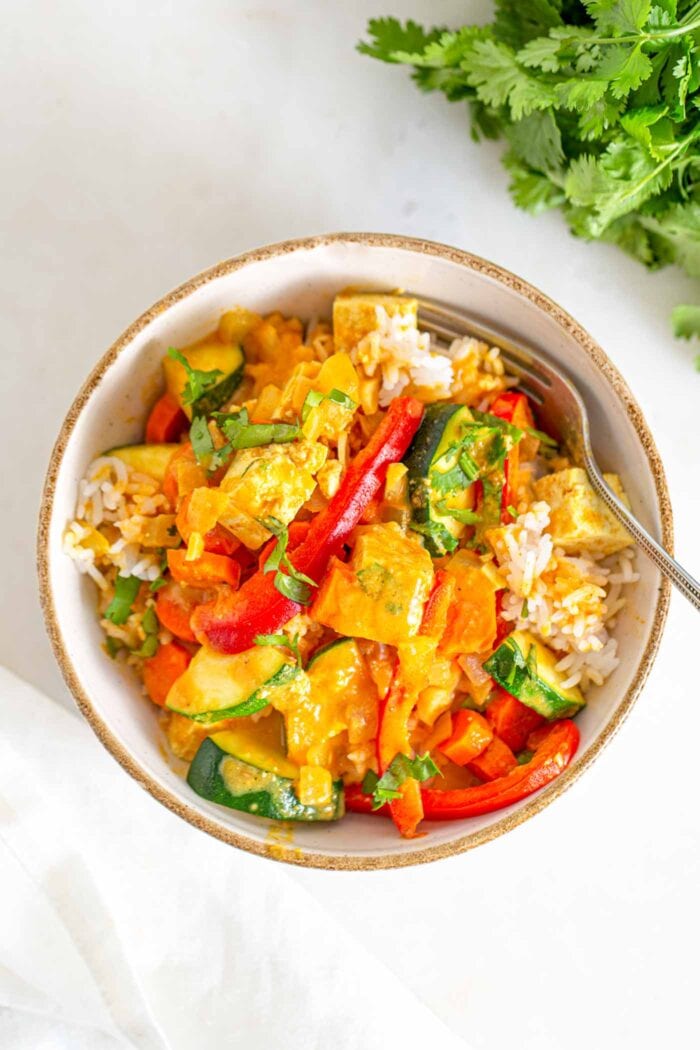 Panang Curry with Tofu and Pineapple