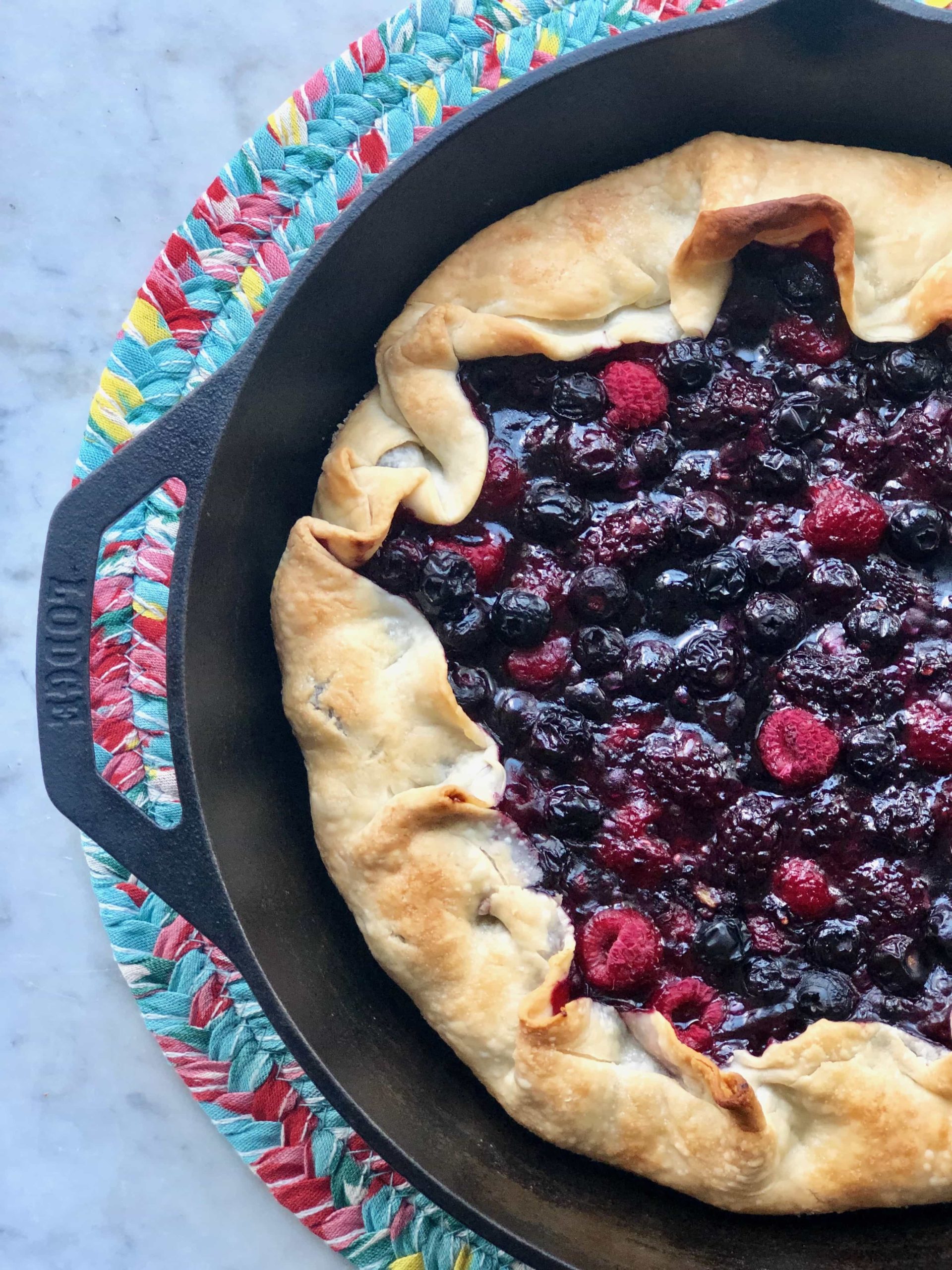 Rhubarb Cherry Berry Crostata