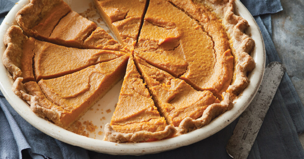 Pumpkin Custard Pie with Flaky Whole Wheat Crust