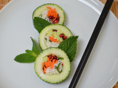Cucumber-Wrapped Rolls