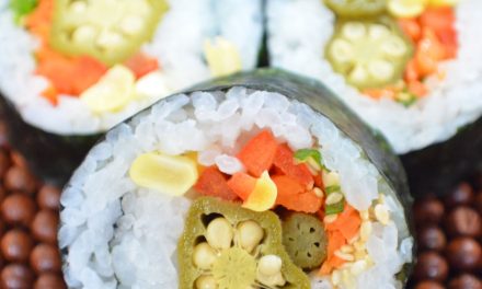 Summer Corn and Pickled Okra Rolls