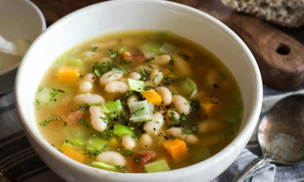 White Bean Stew with Winter Squash and Leeks