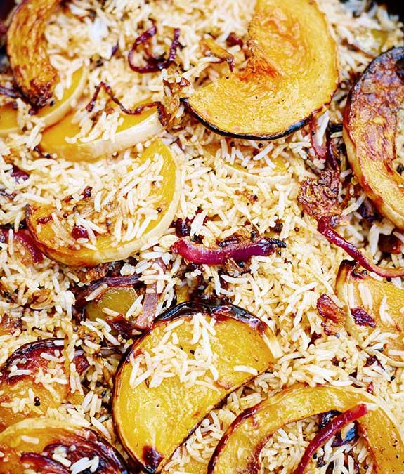LIME PICKLE RICE WITH ROASTED SQUASH
