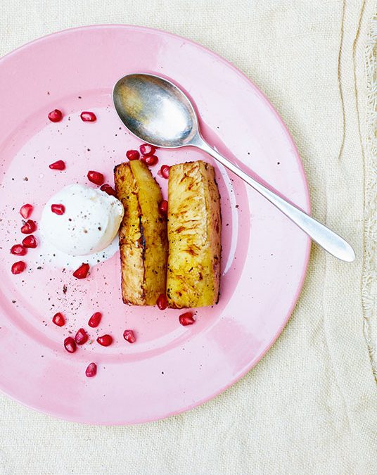 PAN-FRIED PINEAPPLE WITH CARDAMOM ICE CREAM