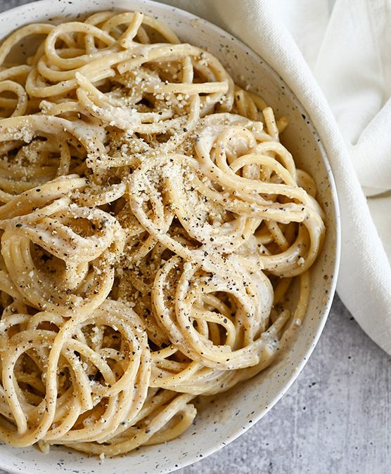 Pasta with Pepper-Cheese Sauce