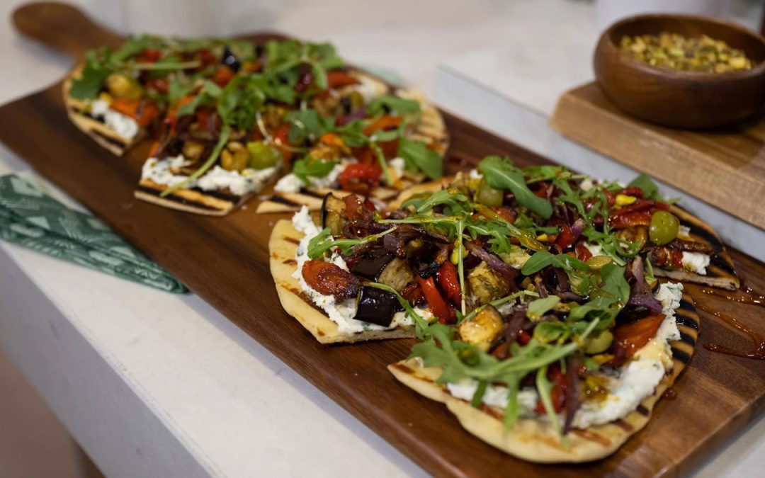 Vegetable Flatbreads with Goat Cheese