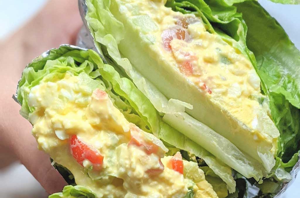 Egg and Vegetable Salad Wraps