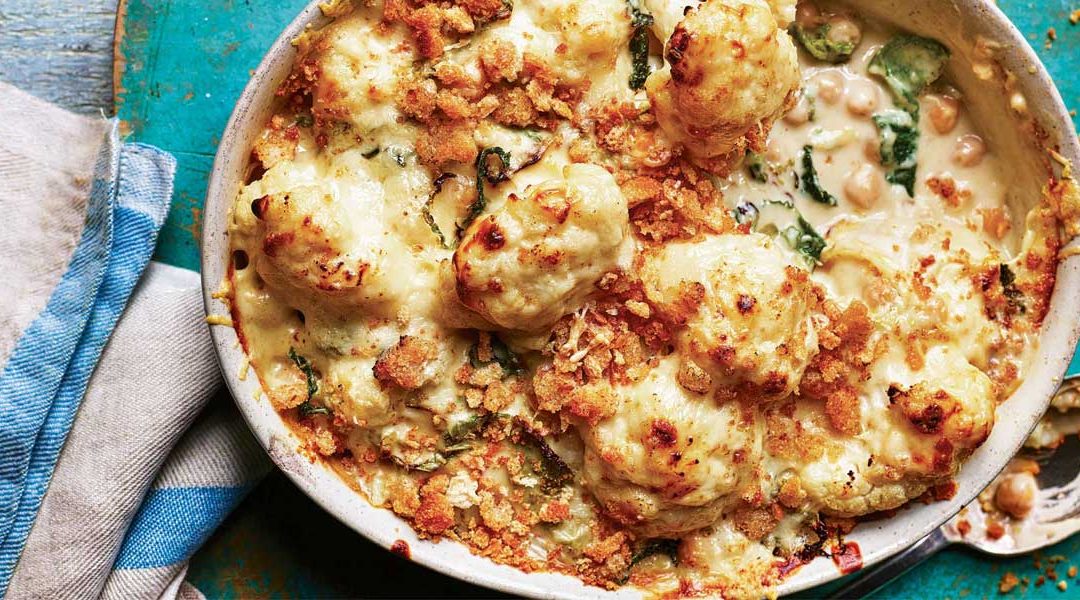 Cauliflower and Chickpea Gratin