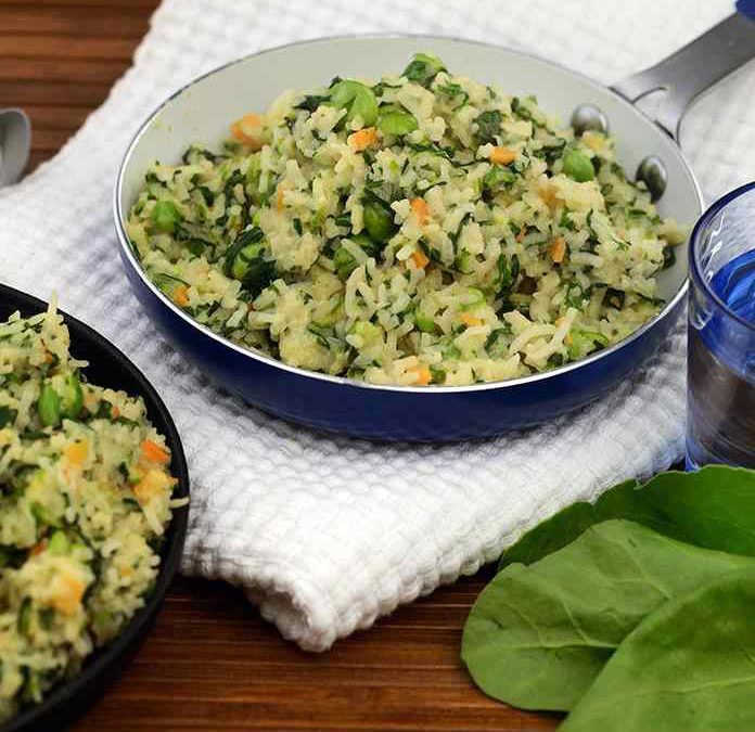 Spinach-Pea Risotto