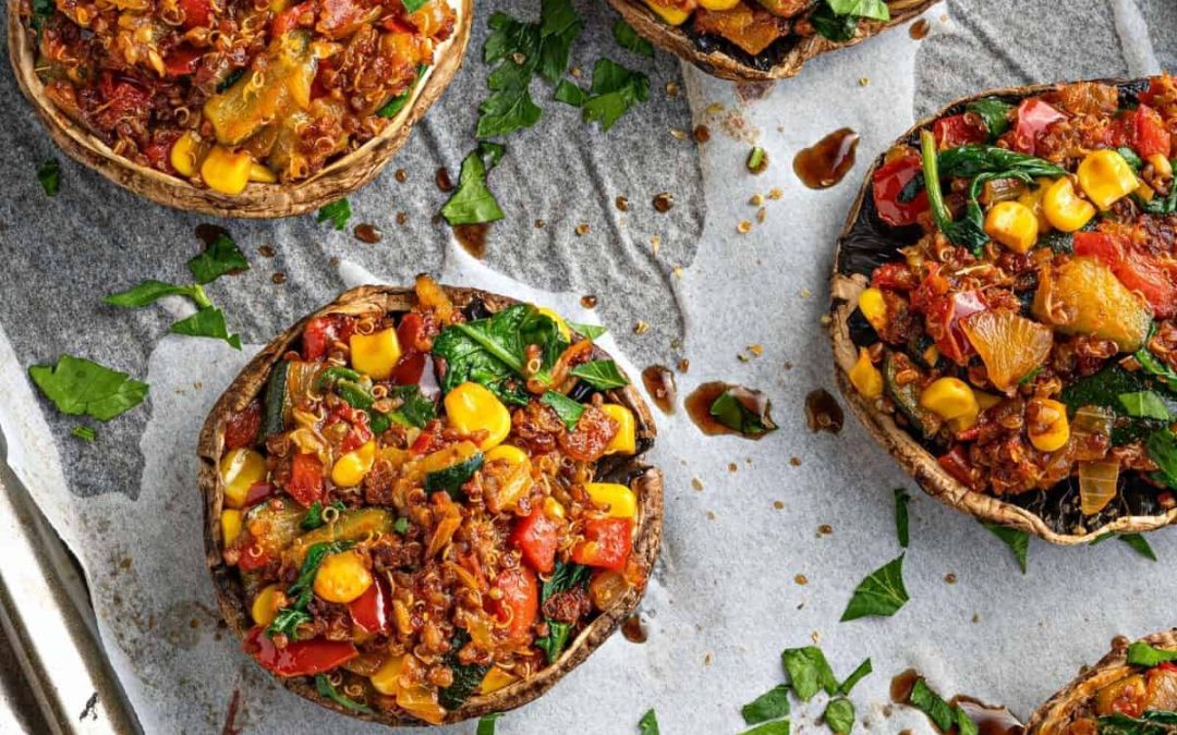 Veggie-Stuffed Portobello Mushrooms