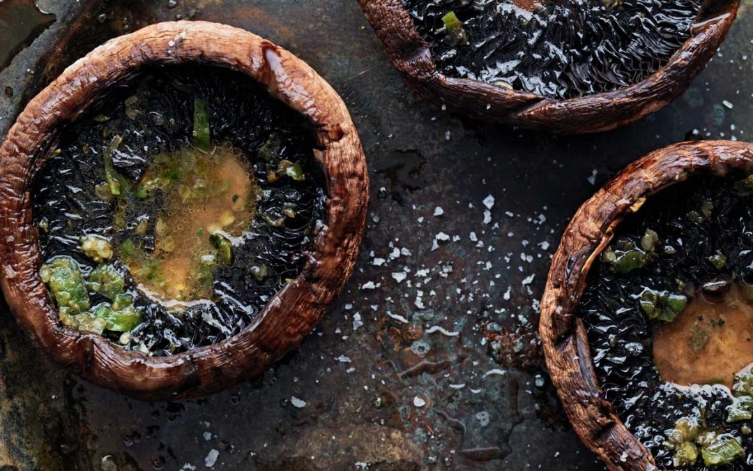 BROILED PORTOBELLO MUSHROOMS IN THE KODAGA STYLE CHUTTA KUMME