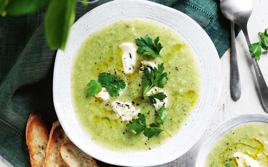 Broccoli-Potato Soup with Greens