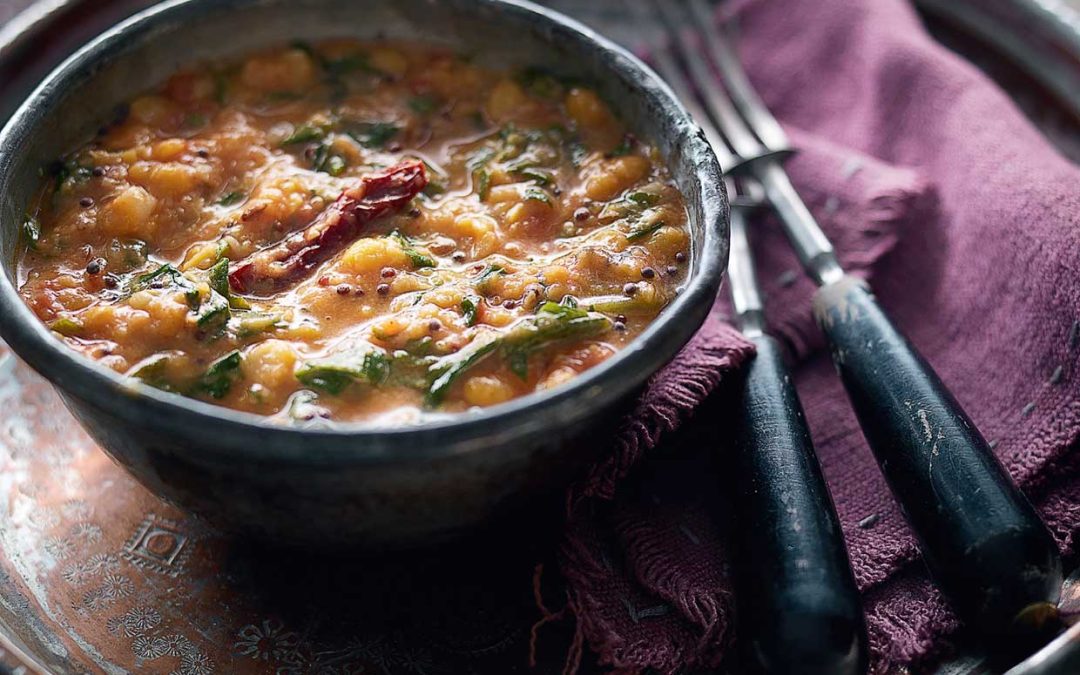 CHANA DAL WITH SPINACH AND TOMATO SAAG-TAMATAR WALI CHANA DAL