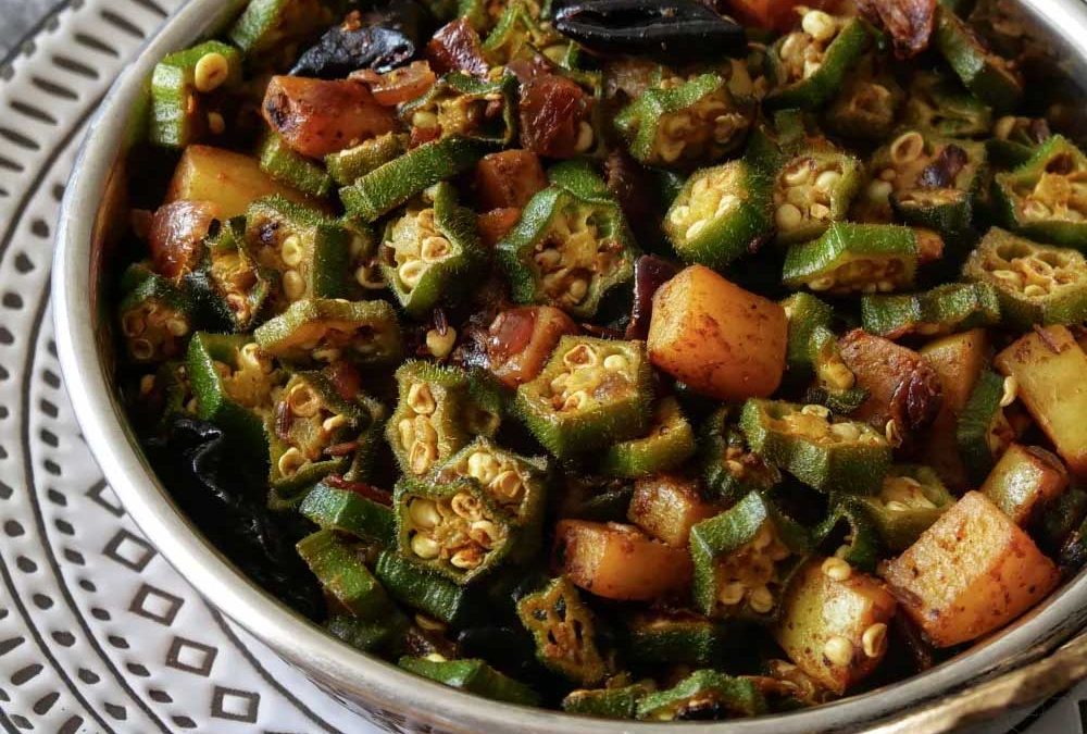 OKRA COOKED IN A KONKAN STYLE BHENDI BHAJI