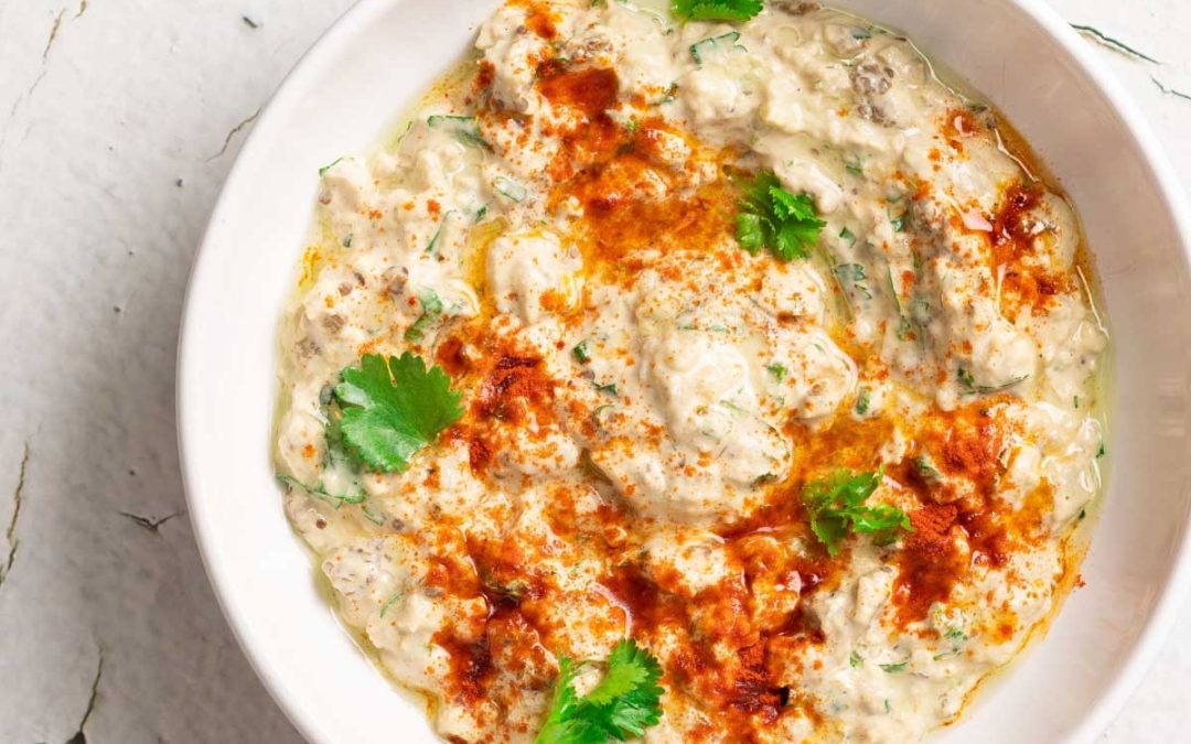Baba ghanouj (a salad of eggplant and sesame paste)