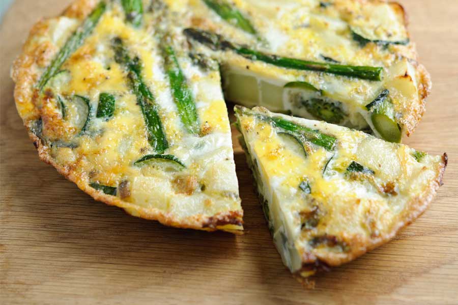 Asparagus tortilla