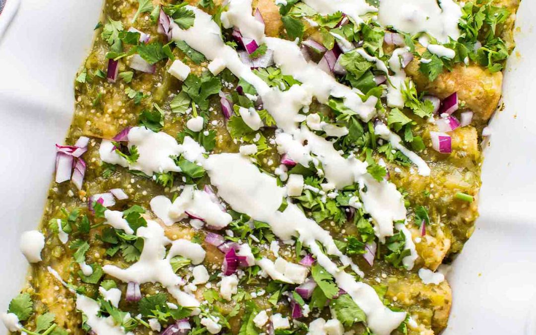 Enchiladas salsa verde