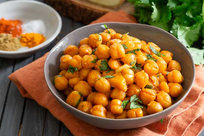 Curried garbanzo beans