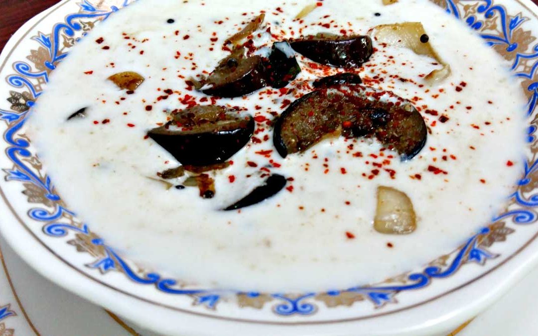 Eggplant raita