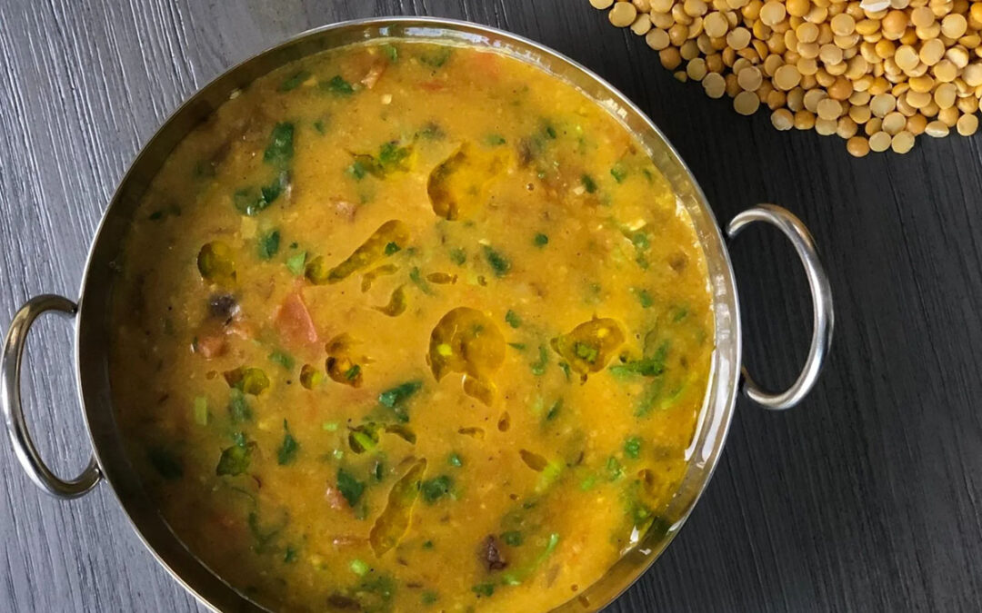 Nutritious Whole Grain, Split Pea and Vegetable Soup SABJI MATAR DAL