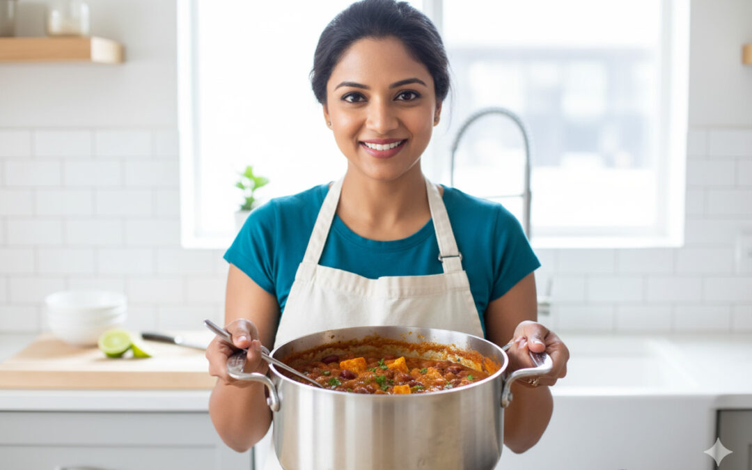 Curried Red Kidney Beans with Panir Cheese RAJMA