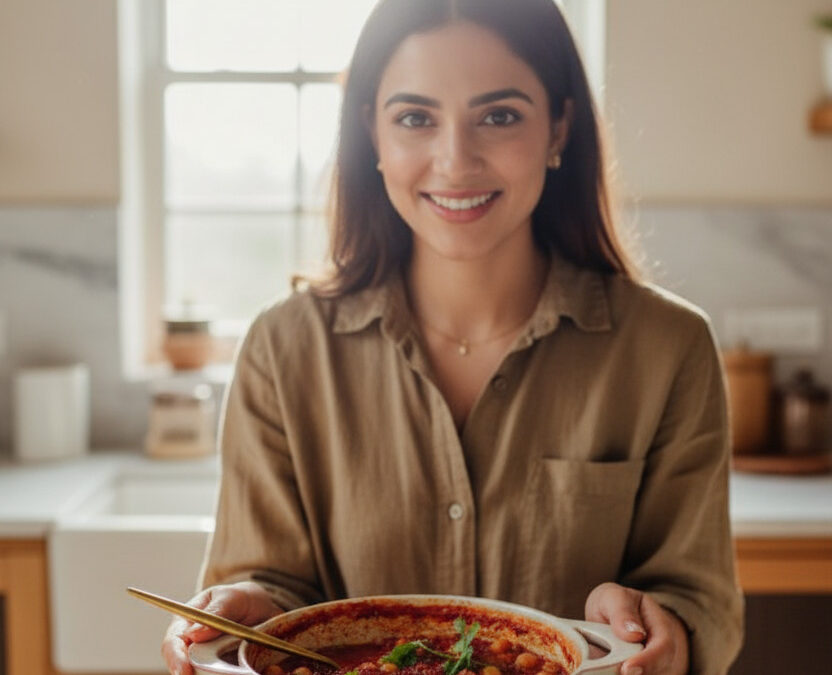 Savory Chickpeas in Tangy Tomato Glaze TAMATAR KABLI CHANA USAL