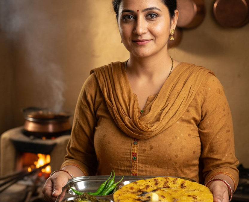 Griddle-Baked Village-Style Corn Bread MAKKAI ROTI