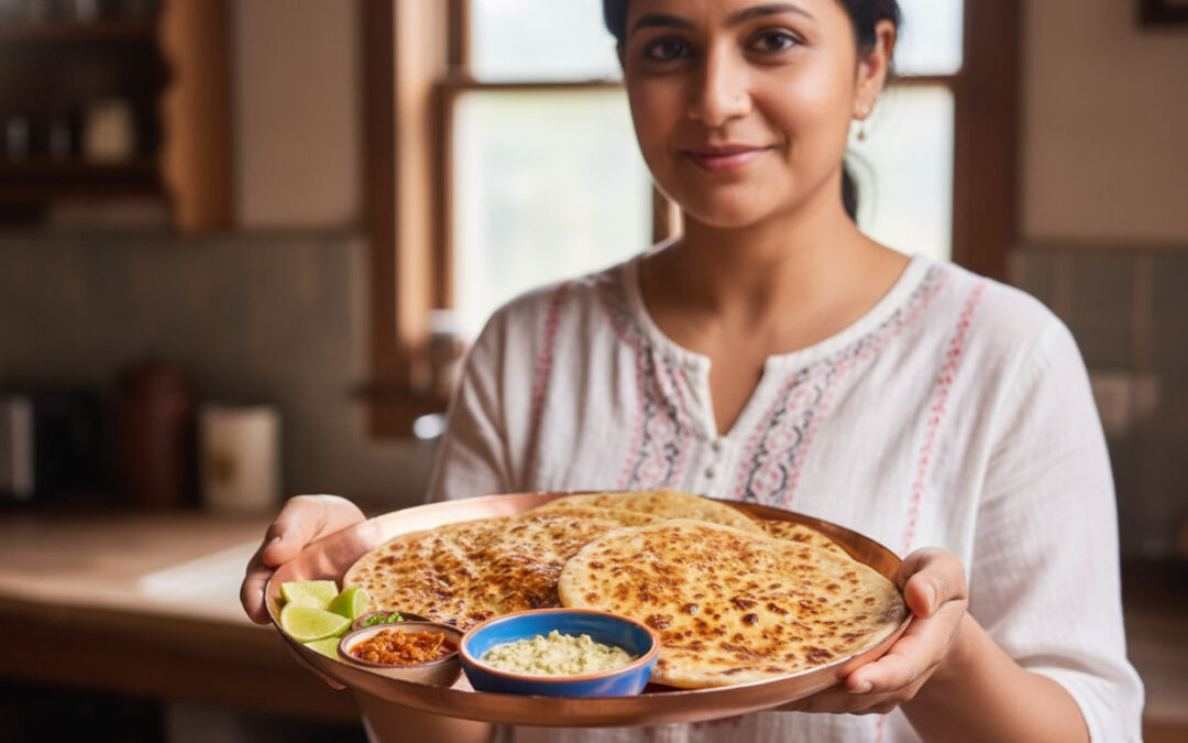 Griddle-Fried Potato-Stuffed Whole Wheat Bread ALOO PARATHA