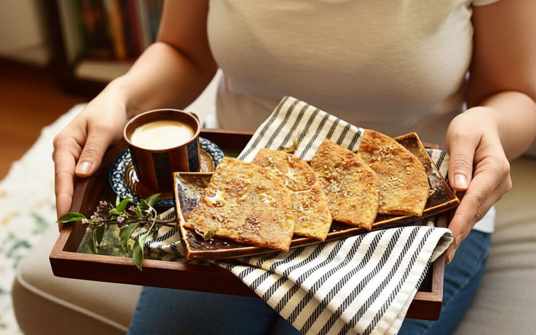Griddle-Fried Sweet Stuffed Whole Wheat Bread MEETHA PARATHA