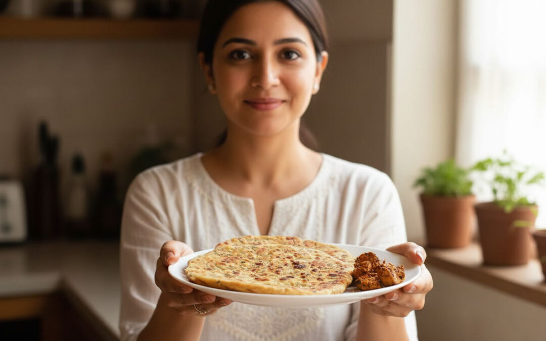 Shallow-Fried Chickpea Paratha BESAN PARATHA