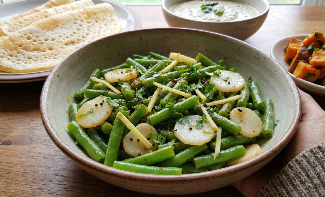 Green Beans with Water Chestnuts BARBATTI SINGHARA SABJI