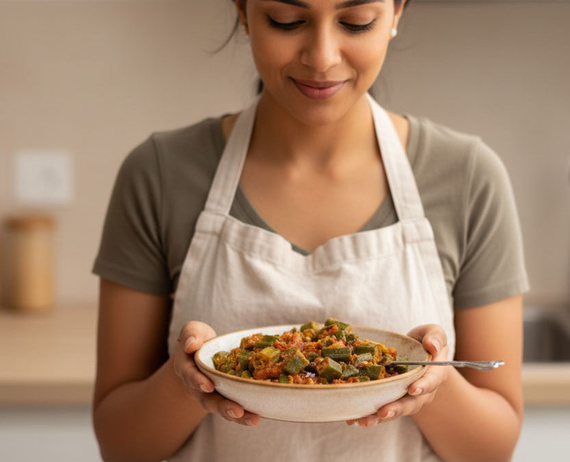 Spicy Okra with Coconut MASALA BHINDI SABJI