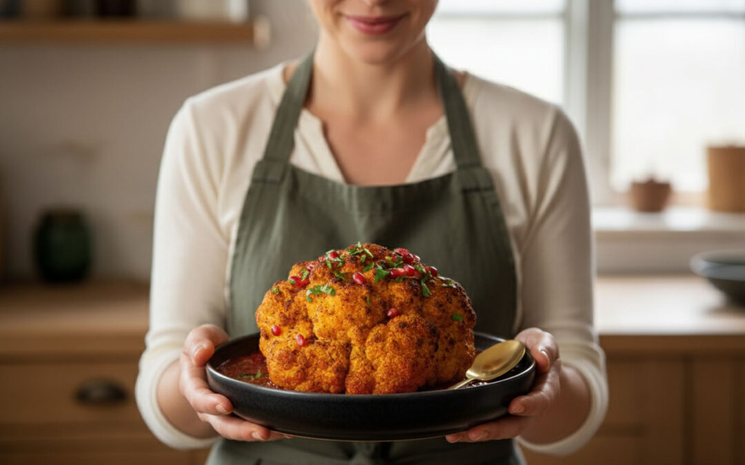 Whole Cauliflower Crown with Spiced Tomato Sauce KHASA OBLA GOBHI
