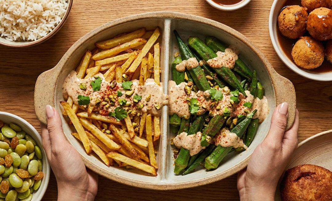 Julienne Potatoes and Whole Okra in Seasoned Cream Sauce MASALA ALOO BHAJI