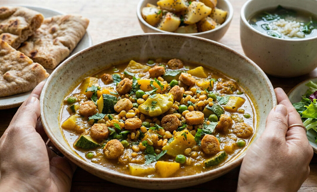 Succulent Mixed Vegetables with Crunchy Fried Badis SABJI BADI TARKARI