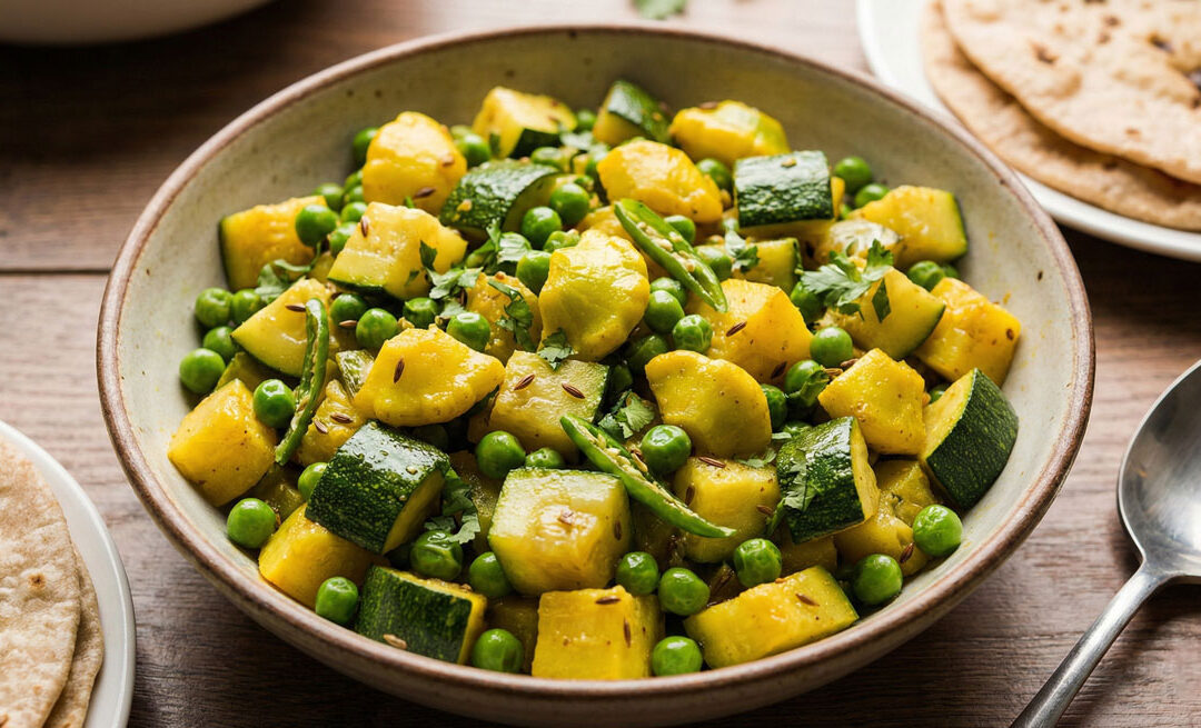 Summer Squash and Green Peas LOUKI HARI MATAR SABJI