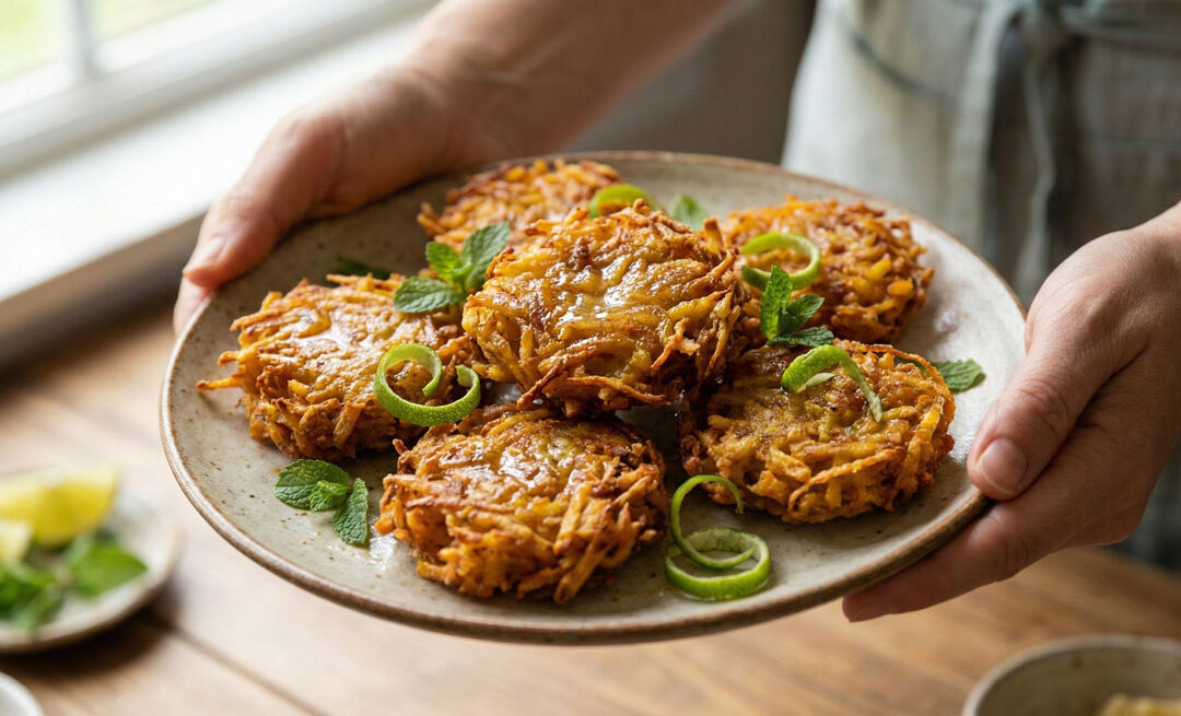 Deep-Fried Shredded Plantain Clusters KHASA KACHA KELA BHAJI