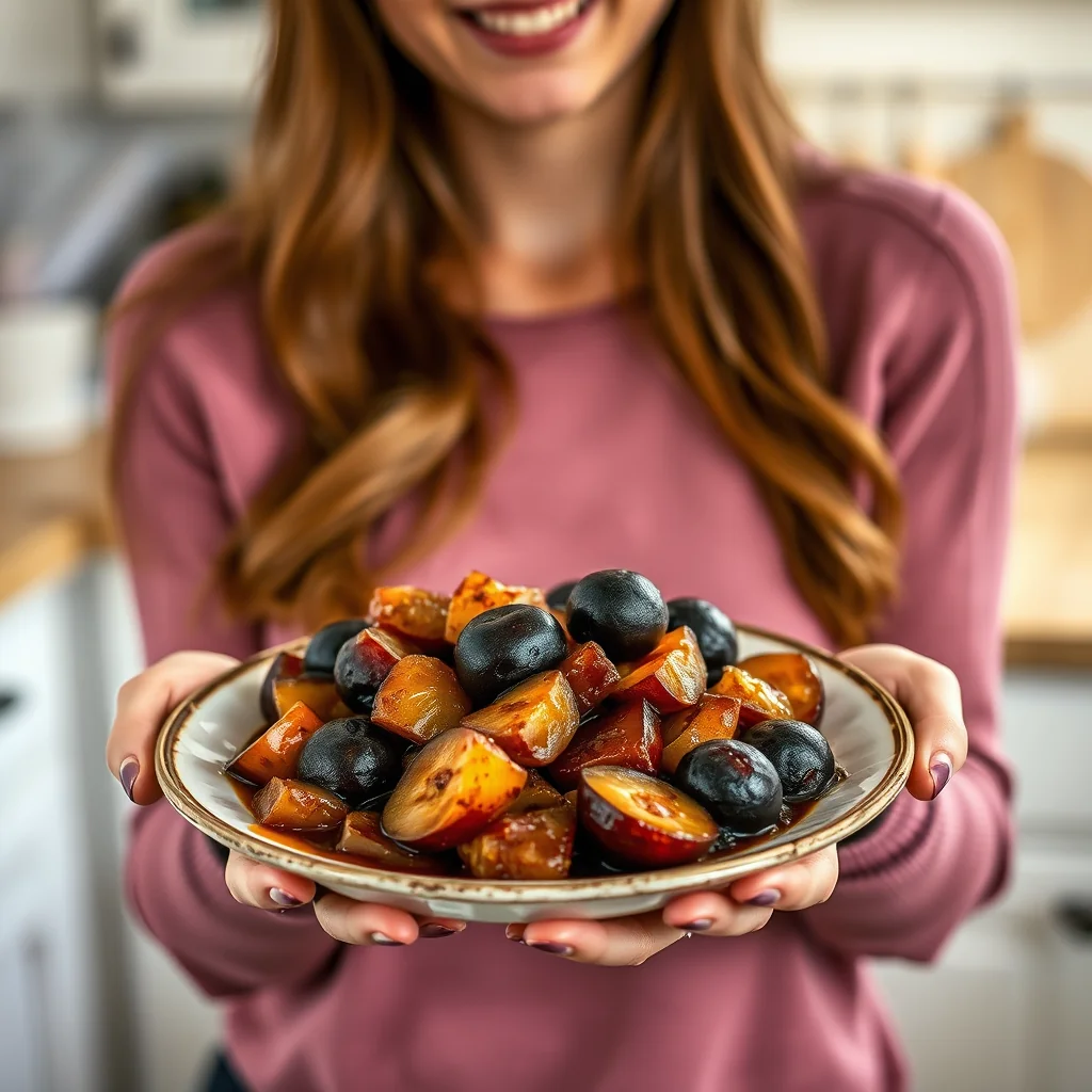 Autumn Apple Plum Chutney – vegetarian recipe