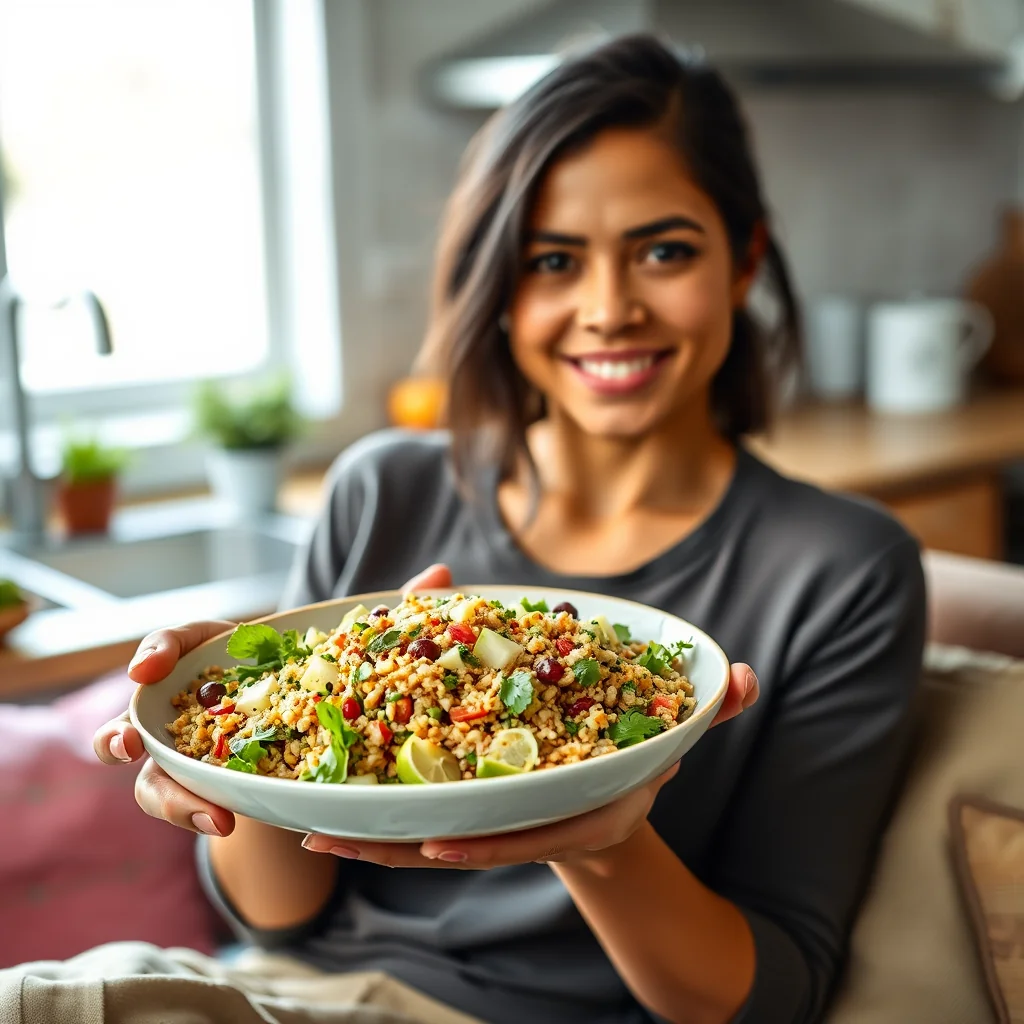 Fiesta Quinoa Salad with Zesty Lime Dressing – vegetarian recipe